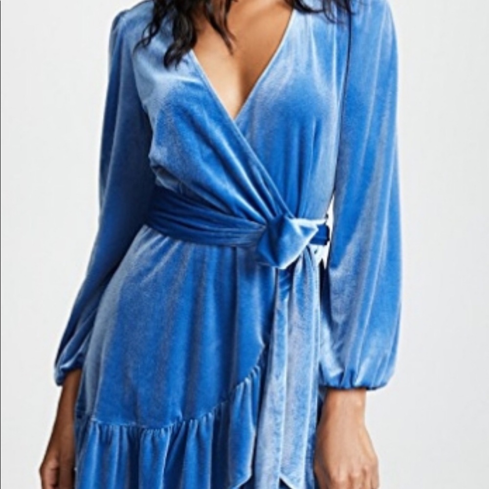 Rebecca minkoff karis velvet blue dress